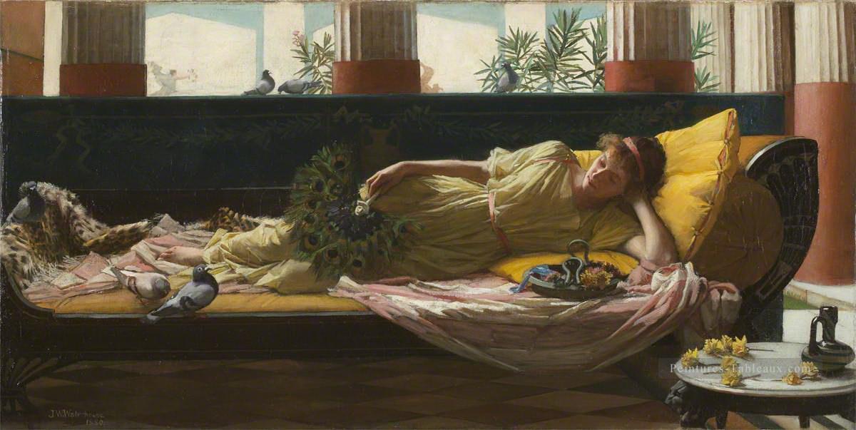 Dolce Far Niente femme grecque John William Waterhouse Peintures à l'huile
